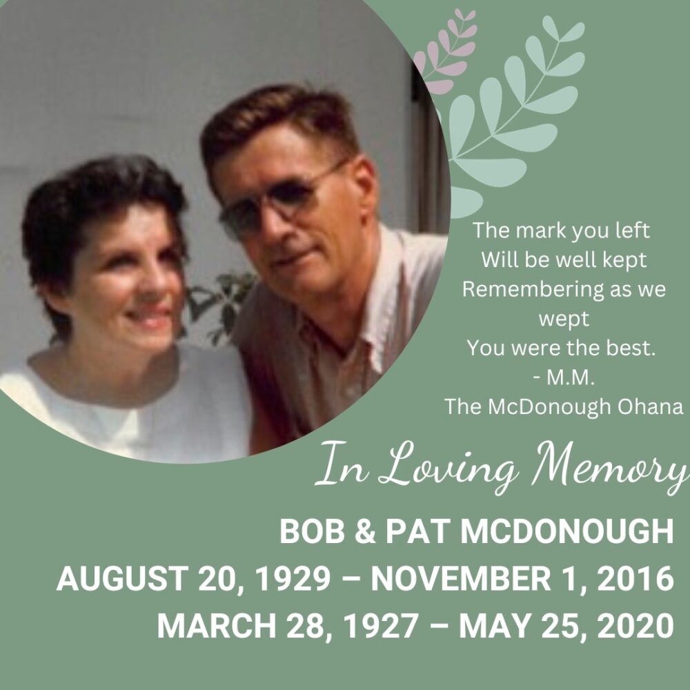 Hospice Memorials-2023 - Bob and Pat McDonough