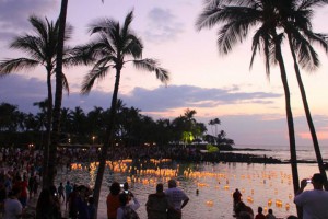 Floating Lanterns in Pauoa Bay