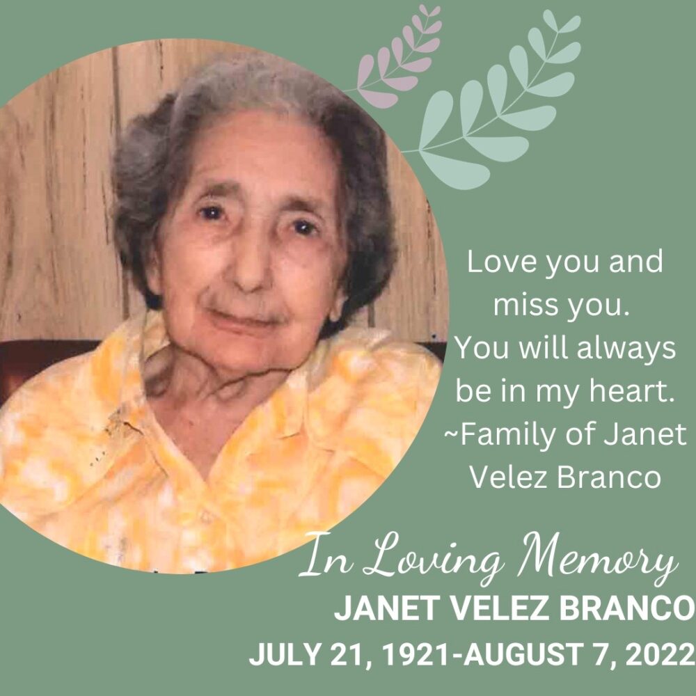 Hospice Memorials-2023 - Janet Branco